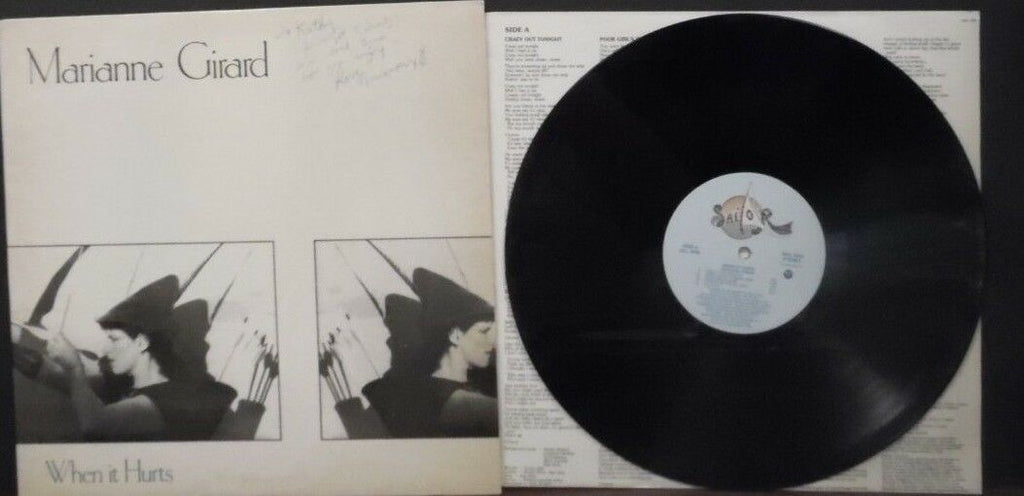 Marianne Girard When it Hurts signed vinyl with COA #2002 010619LLE