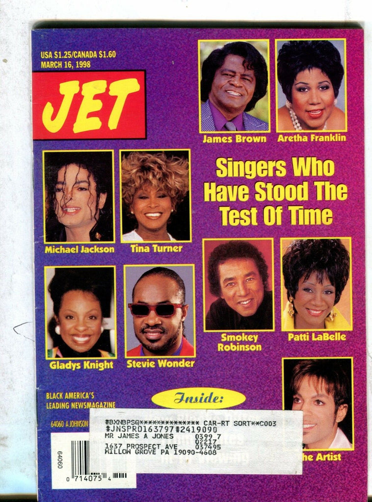 Jet Magazine March 16 1998 James Brown Michael Jackson 071117nonjhe