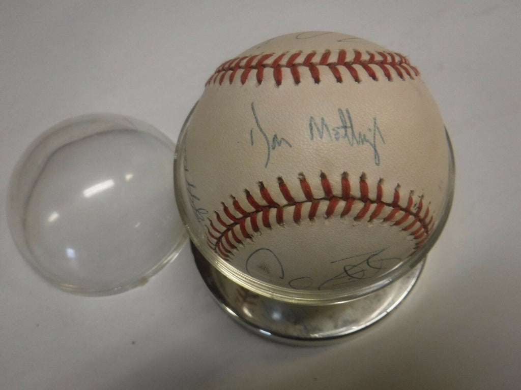 Ken Kaiser AL Umpire Charity Autographed Baseball Don Mattingly Raines+103017jh3