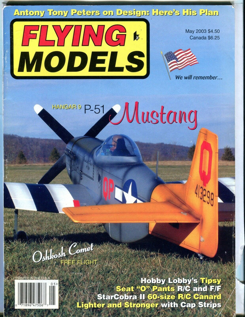 Flying Models Magazine May 2003 P-51 Mustang EX No ML 040717nonjhe