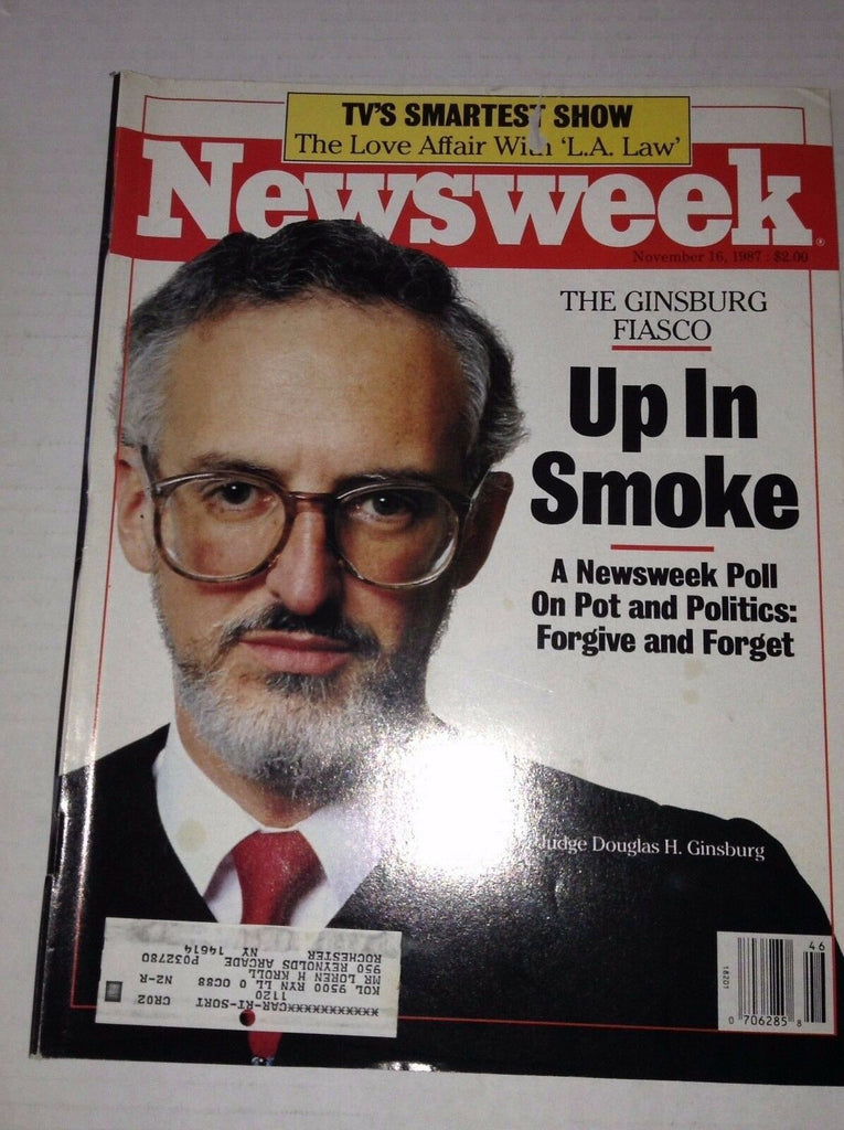 Newsweek Magazine The Ginsburg Fiasco November 16, 1987 101216R2