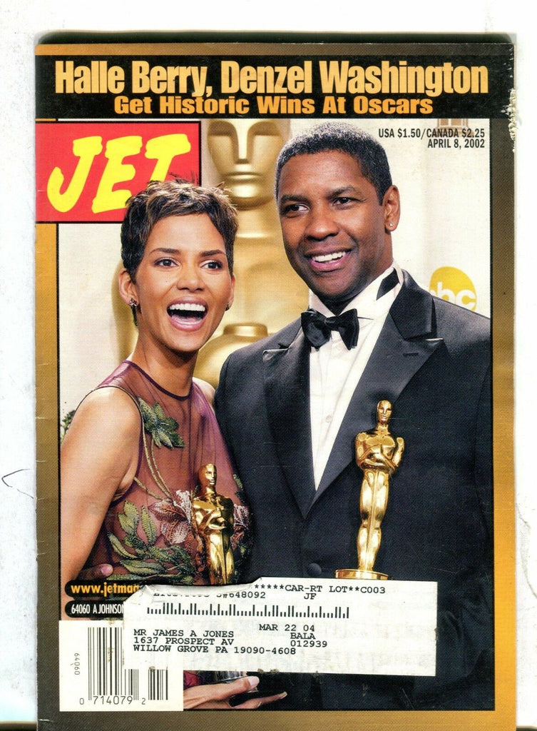 Jet Magazine April 8 2002 Denzel Washington Halle Berry 071117nonjhe