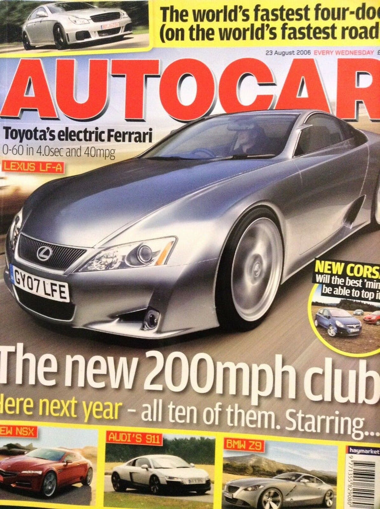 Autocar Magazine Toyota Lexus LF-A August 2006 022618nonrh