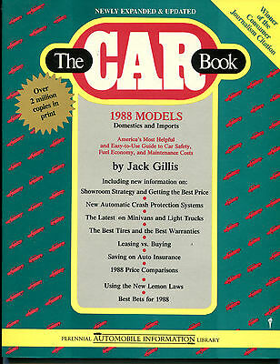 The Car Book 1988 Models Domestics and Imports EX 122815jhe2