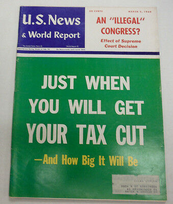 U.S. News Magazine Just When You Will Get Your Tax Cut March 1964 071115R