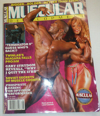 Muscular Development Magazine Renel Janvier Laura Creavalle August 1991 120314R