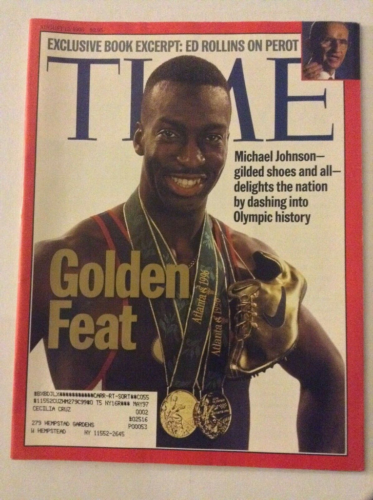 Time Magazine Michael Johnson Golden Feat August 12, 1996 060119nonrh