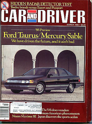 Car and Driver Magazine March 1985 Ford Taurus/Mercury Sable VGEX 122915jhe2
