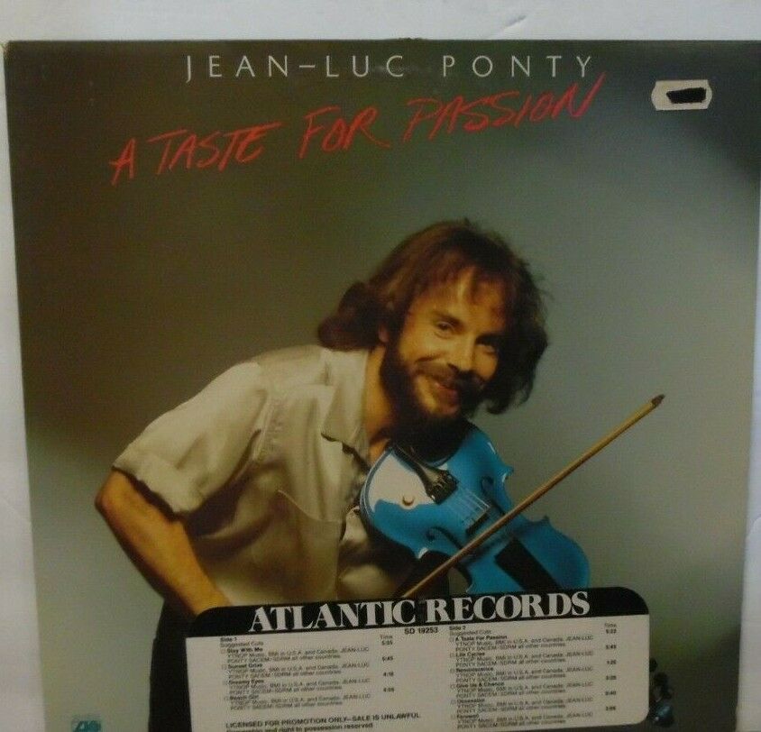 Jean-Luc Ponty A Taste for Passion PROMO vinyl sd19253 041419LLE