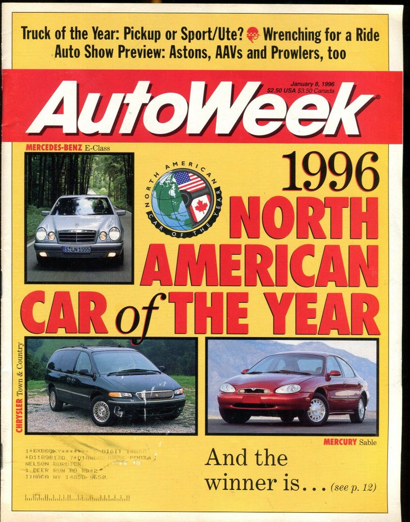 AutoWeek Magazine January 8 1996 Mercedes-Benz E-Class EX w/ML 022417nonjhe