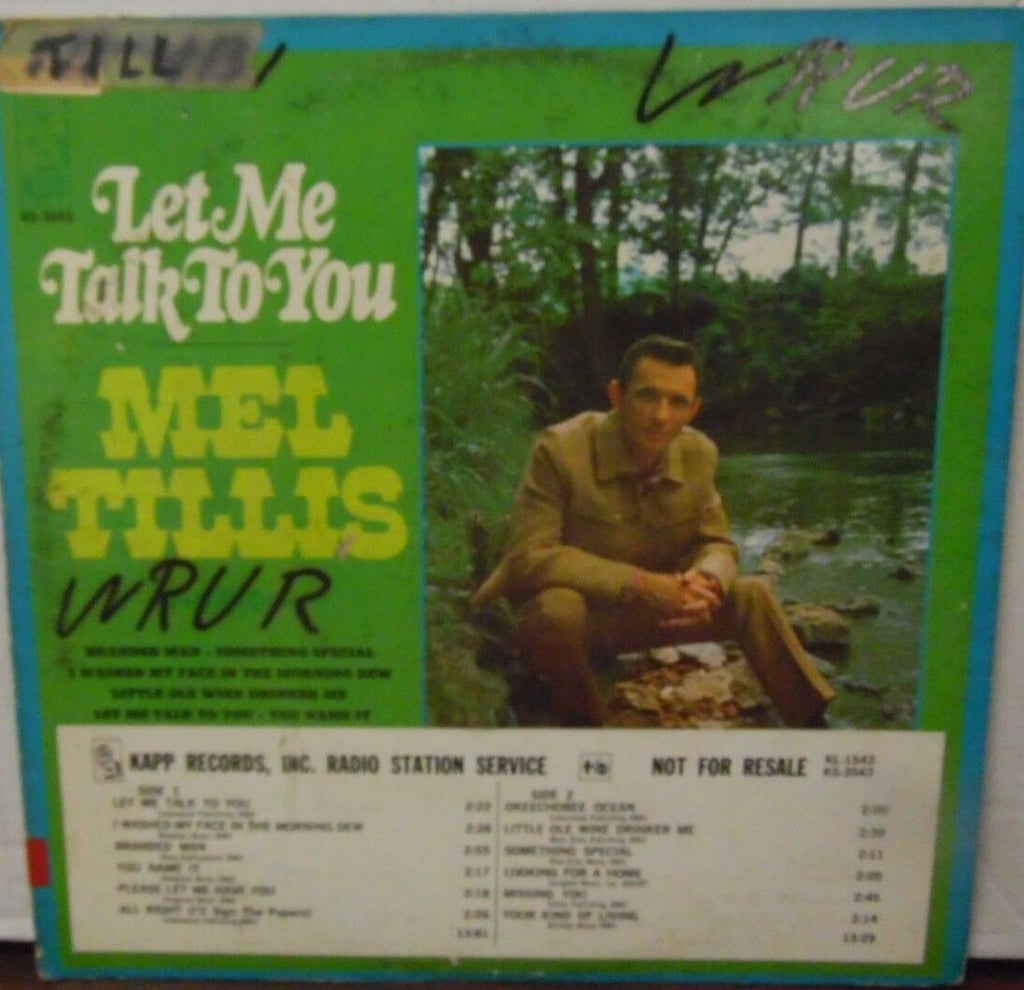 Let Me Talk to You Mel Tillis PROMO vinyl KL1543 031718LLE