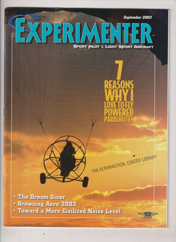 Experimenter Aviation Mag Powered Parachutes September 2003 040420nonrh