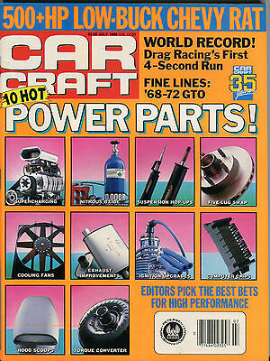 Car Craft Magazine July 1989 10 Hot Power Parts! EX 022316jhe
