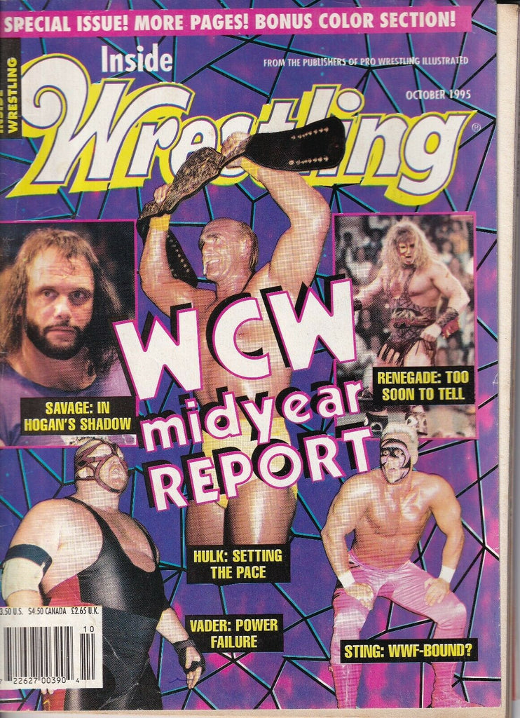 Inside Wrestling Magazine WCW Randy Savage Hulk Hogan October 1995 021219nonr