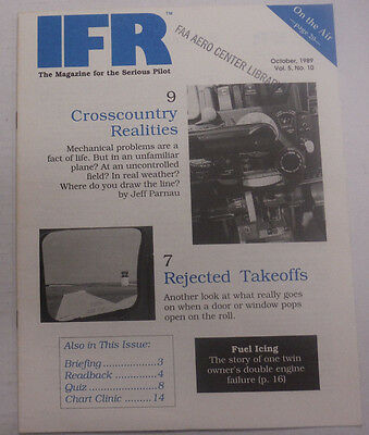 IFR Pilot Magazine Crosscountry Realities October 1989 FAL 061815R