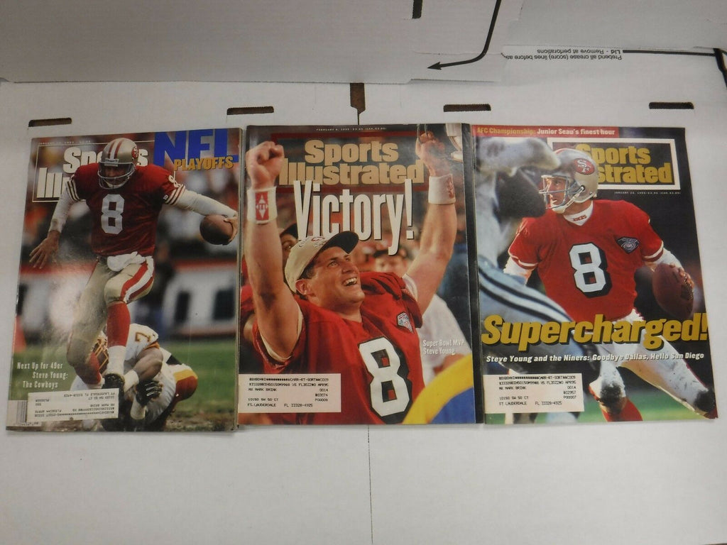 Sports Illustrated Magazine Lot Of 3 Steve Young EX w/ML's 092116jhe
