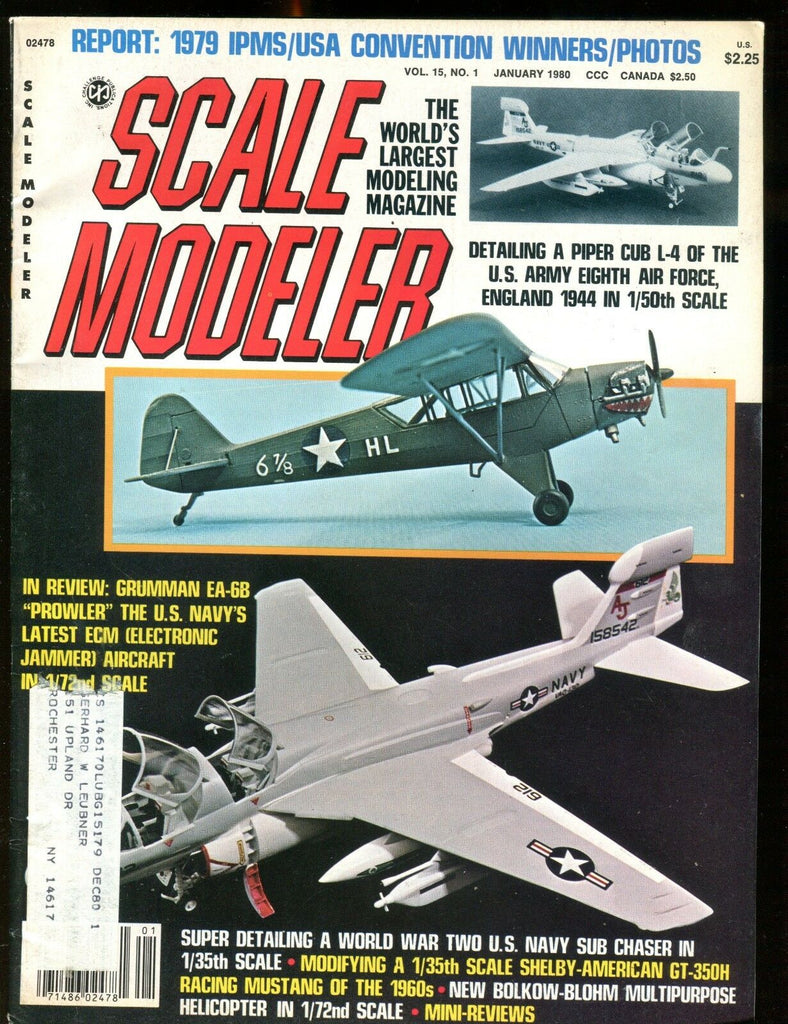Scale Modeler Magazine January 1980 Piper Cub L-4 EX w/ML 122916jhe