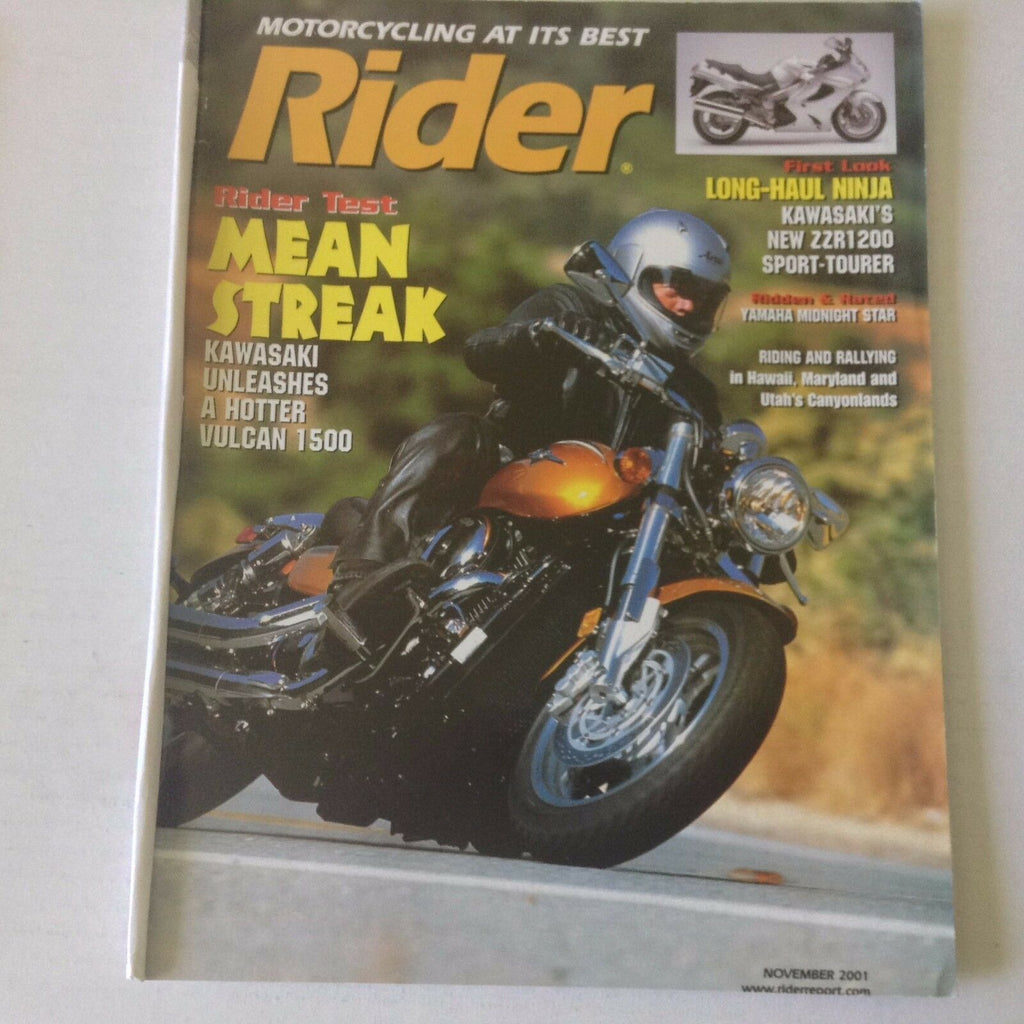 Rider Magazine Kawasaki Vulcan 1500 Kawasaki ZZR1200 November 2001 060117nonrh2
