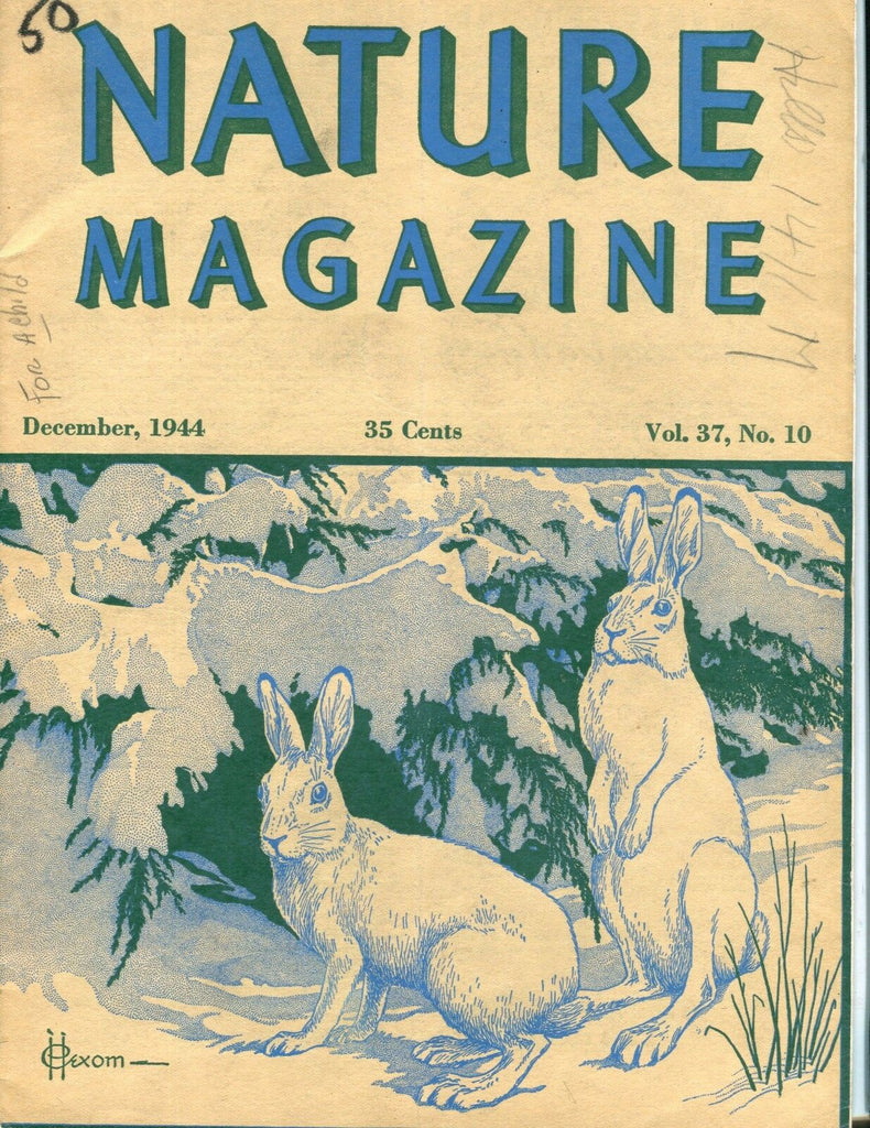 Nature Magazine December 1944 Rabbits VG No ML 051017nonjhe