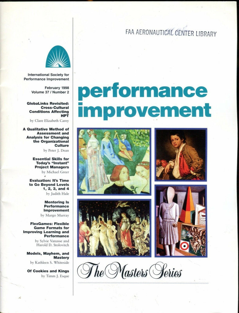 Performance Improvement Magazine February 1998 FAA EX w/ML 022417nonjhe