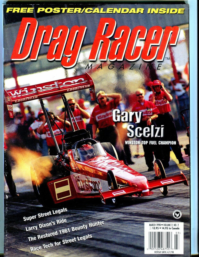 Drag Racer Magazine March 1998 Gary Scelzi EX 051417nonjhe