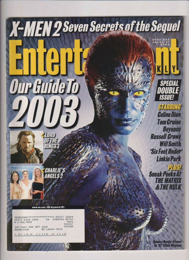Entertainment Weekly X-Men Rebecca Romijn Stamos January 24/31, 2003 102319nonr