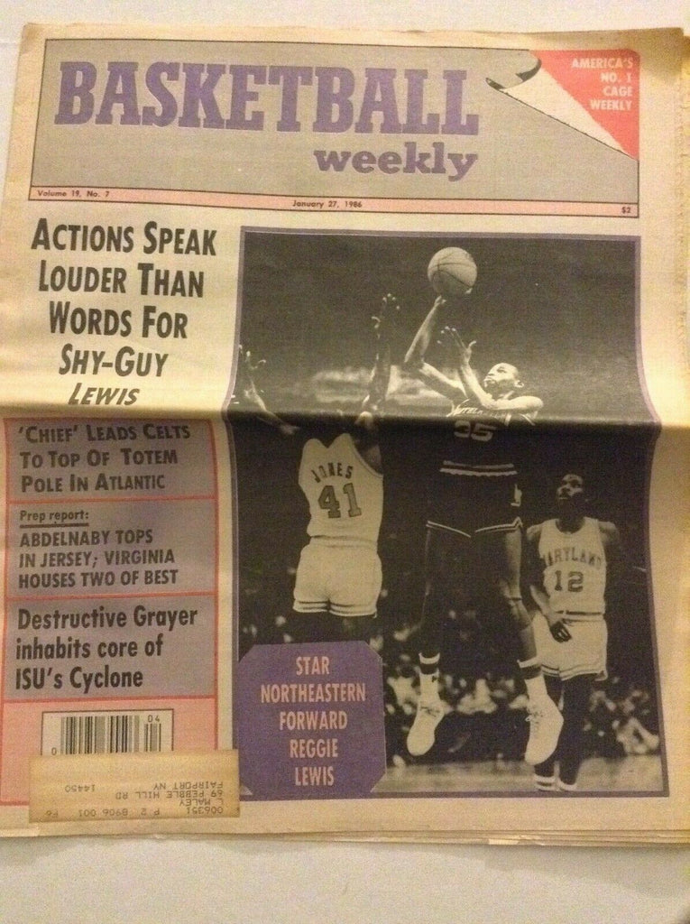 Basketball Weekly Reggie Lewis Abdelnaby Tops January 27, 1986 091119nonrh