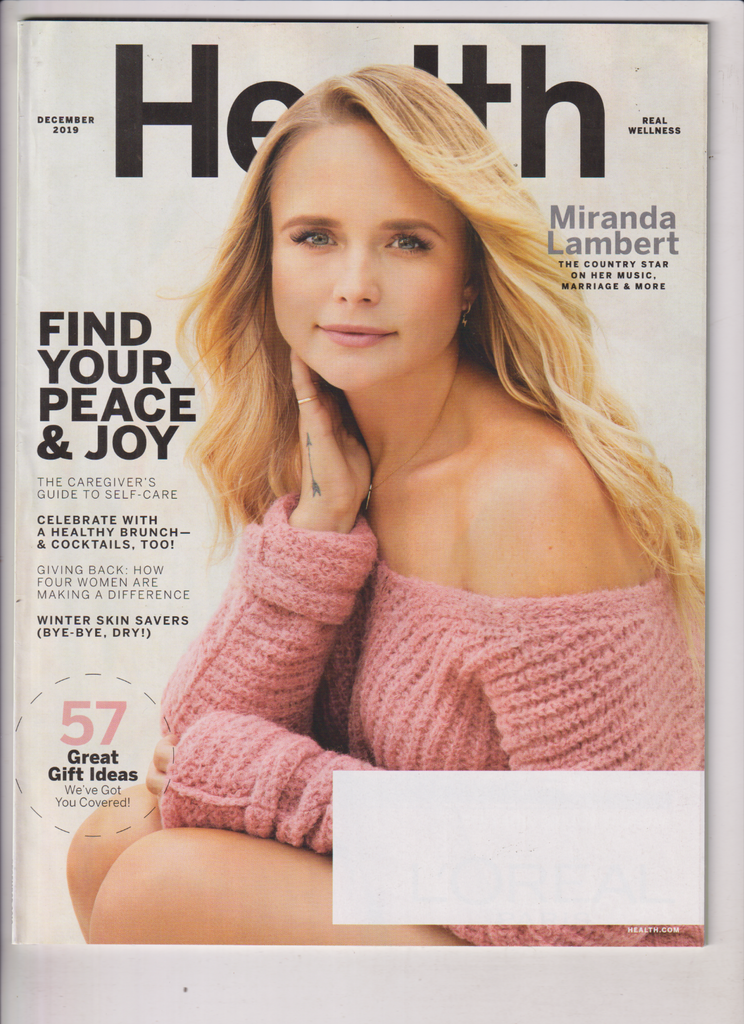 Health Mag Miranda Lambert Find Peace & Joy December 2019 010320nonr