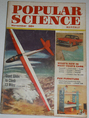 Popular Science Magazine Giant Glider To Climb November 1955 120514R