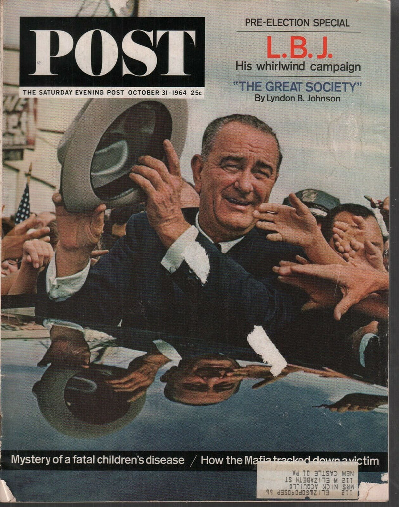 Saturday Evening Post October 31 1964 Lyndon B Johnson JFK 080719AME