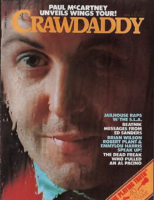 Crawdaddy Magazine April 1976 Paul McCartney, Brian Wilson EX 112015DBE