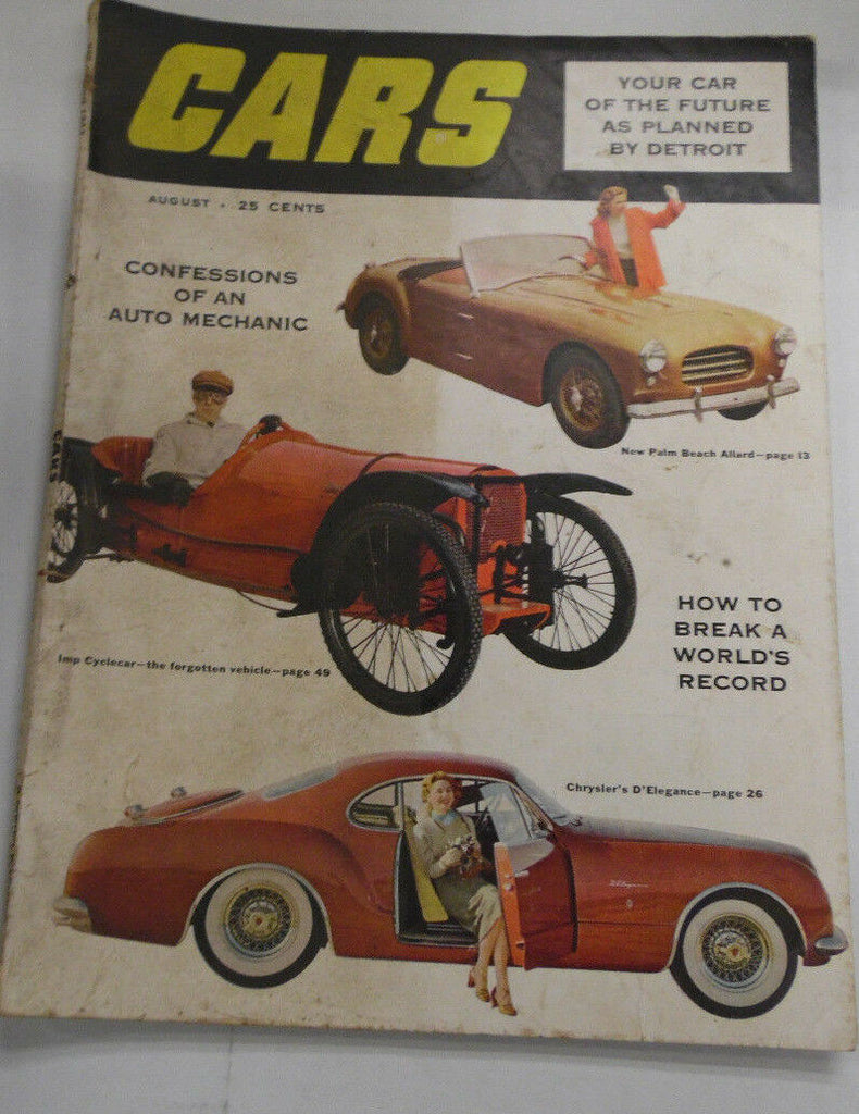 Cars Magazine Confessions Of Auto Mechanics August 1953 040317nonr
