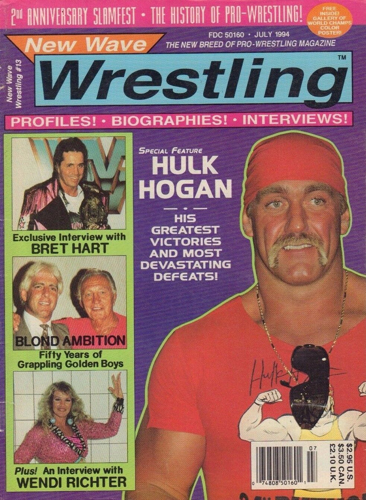 New Wave Wrestling July 1994 Hulk Hogan, Bret Hart, Ric Flair 081117nonDBE