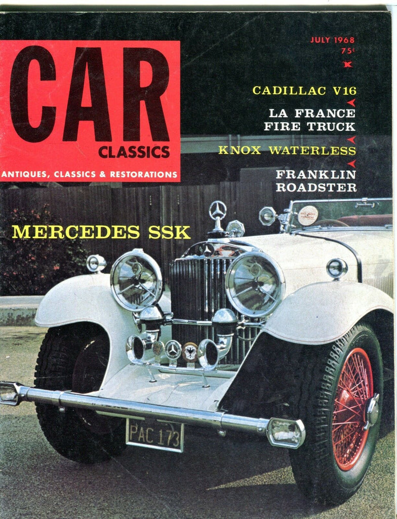 Car Classics Magazine July 1968 Mercedes SSK EX No ML 092116jhe