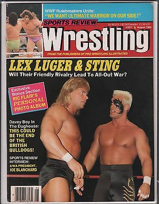 Sports Review Wrestling August 1989 Lex Luger ,Sting EX 120715DBE2