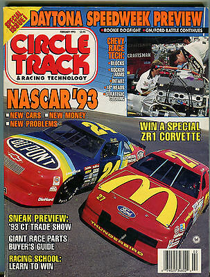 Circle Track & Racing Technology Magazine February 1993 NASCAR VGEX 052016jhe