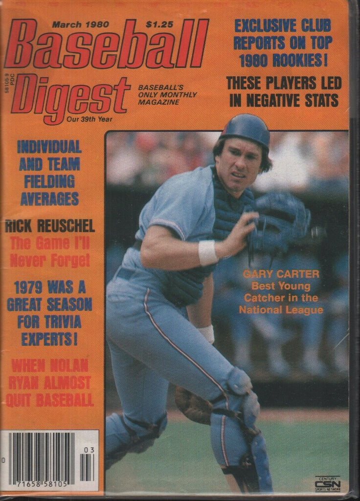 Baseball Digest March 1980 Gary Carter Rick Reuschel Nolan Ryan 101718ame