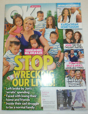 Ok! Magazine Jon & Kate Plus 8 Gosselin Kids October 2009 122914R