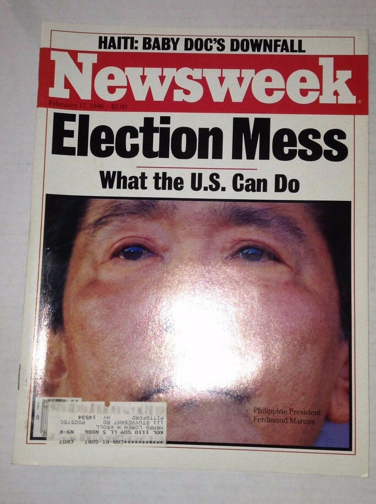 Newsweek Magazine Ferdinand Marcos February 17, 1986 102016RH