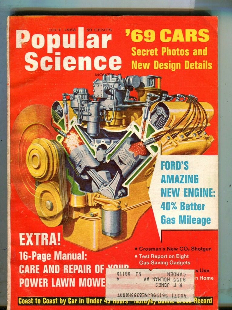 Popular Science Magazine July 1968 Ford's Amazing New Engine 062917nonjhe
