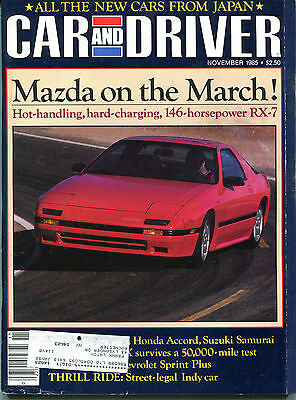 Car and Driver Magazine November 1985 Mazda on the March! VGEX 122915jhe2