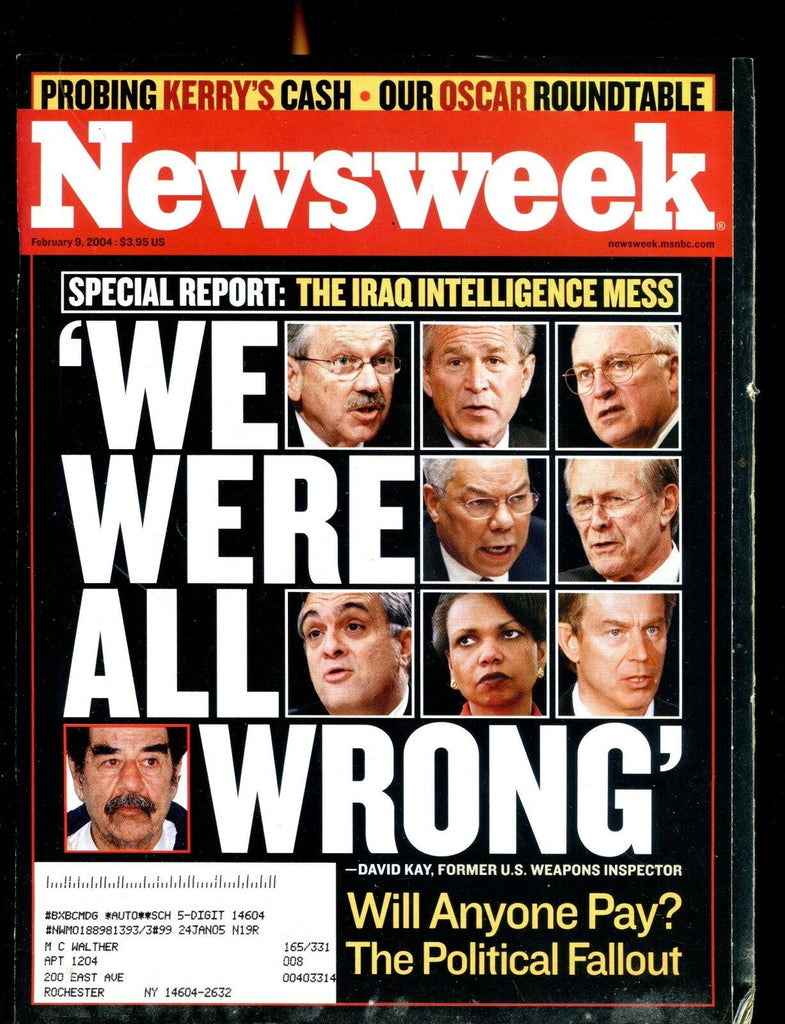 Newsweek Magazine February 9 2004 Iraq Intelligence Mess EX w/ML 122316jhe