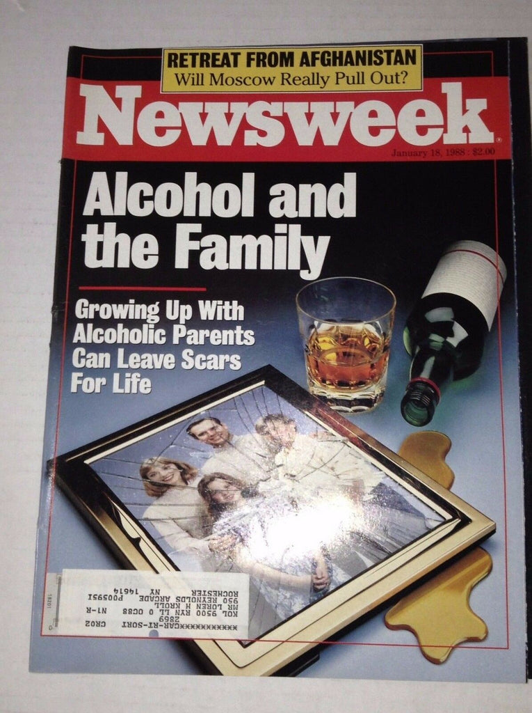 Newsweek Magazine Alcohol And The Family January 18, 1988 101216R2