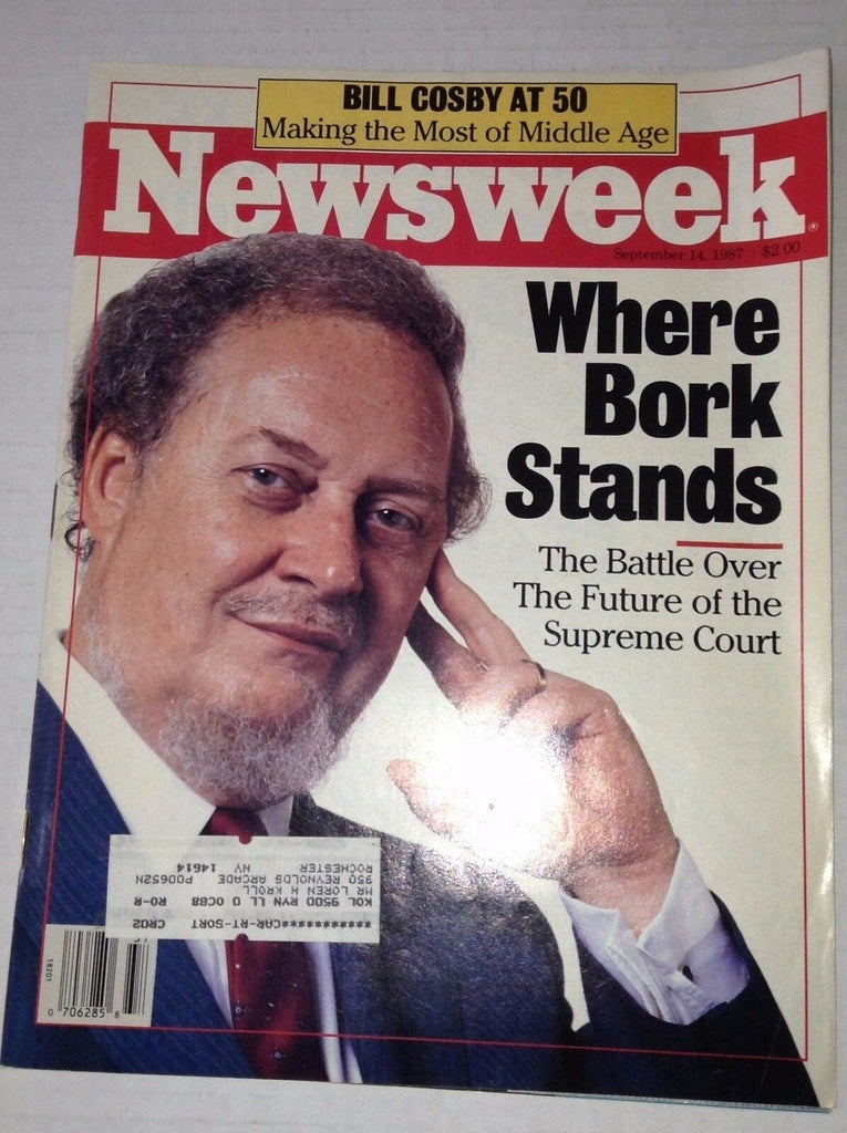 Newsweek Magazine Robert Bork Bill Cosby September 14, 1987 101216R2