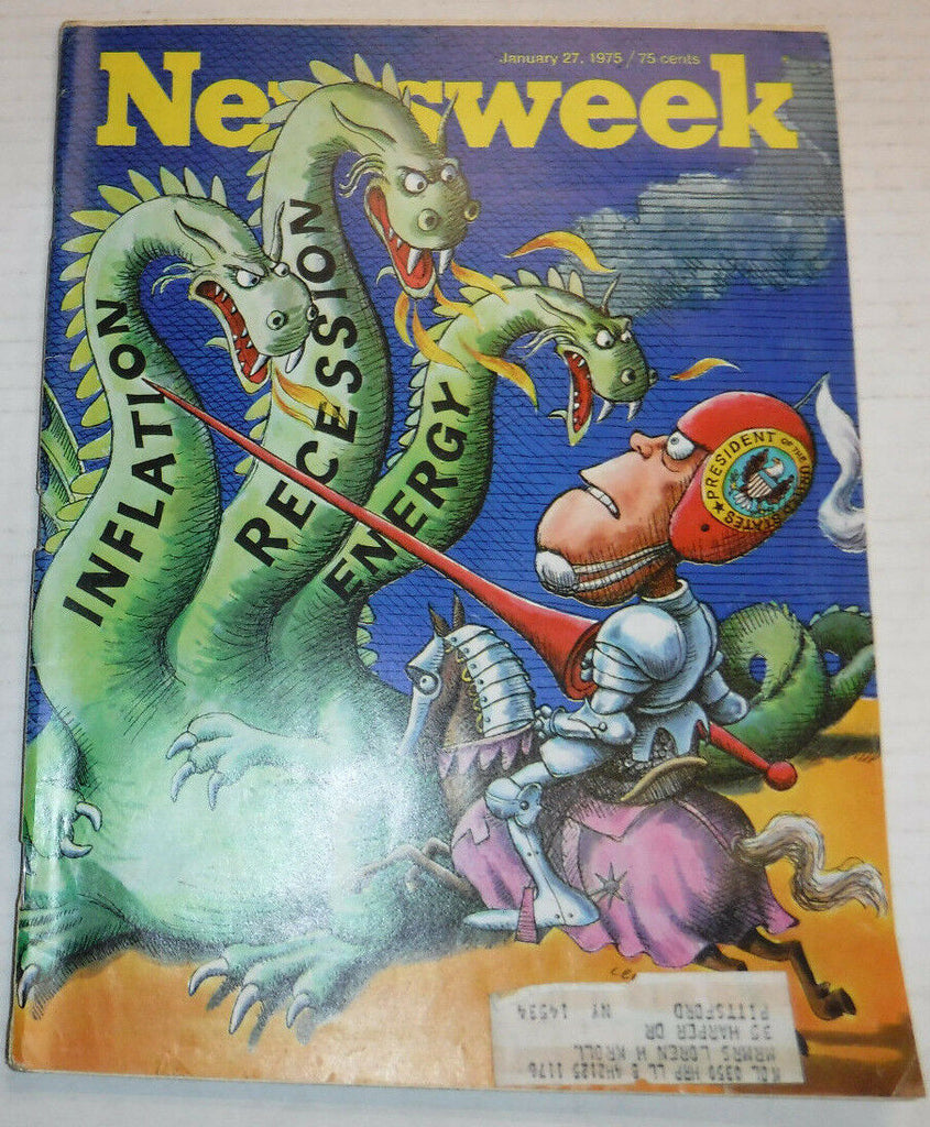 Newsweek Magazine Inflation Recession And Energy January 27, 1975 100316R