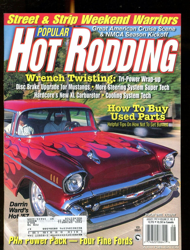 Popular Hot Rodding Magazine August 1997 Darrin Ward EX w/ML 031717nonjhe