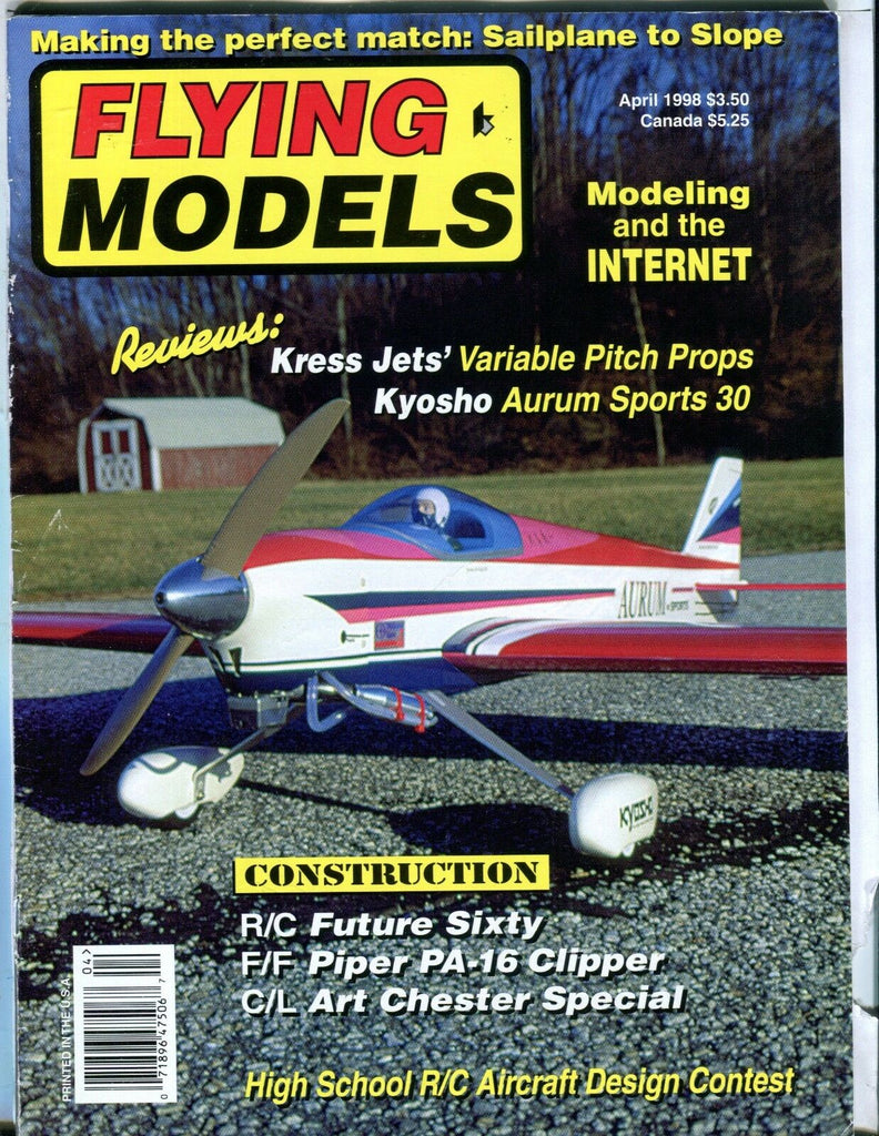 Flying Models Magazine April 1998 Kress Jets EX No ML 040817nonjhe
