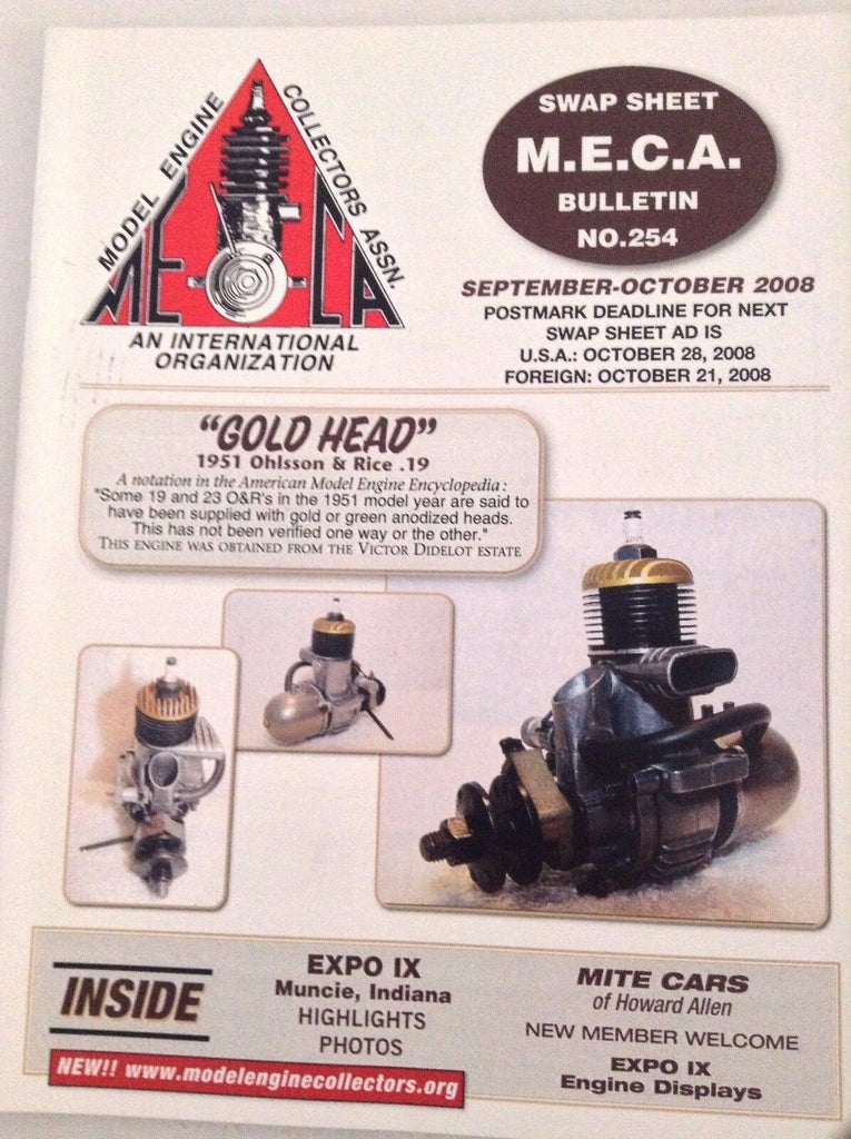 MECA Bulletin Magazine 1951 Ohlsson & Rice .19 No.254 Sept/Oct 2008 041817nonrh
