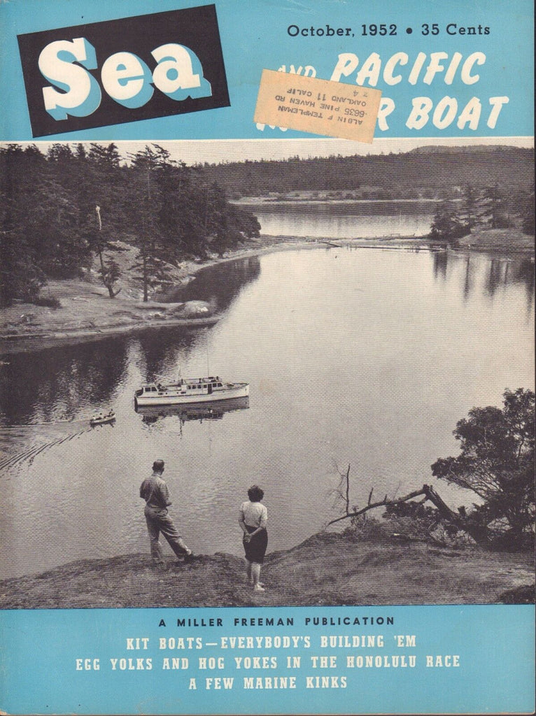 Sea Pacific Yachting October 1952 Kit Boats,Honolulu Race w/ML 062217nonDBE