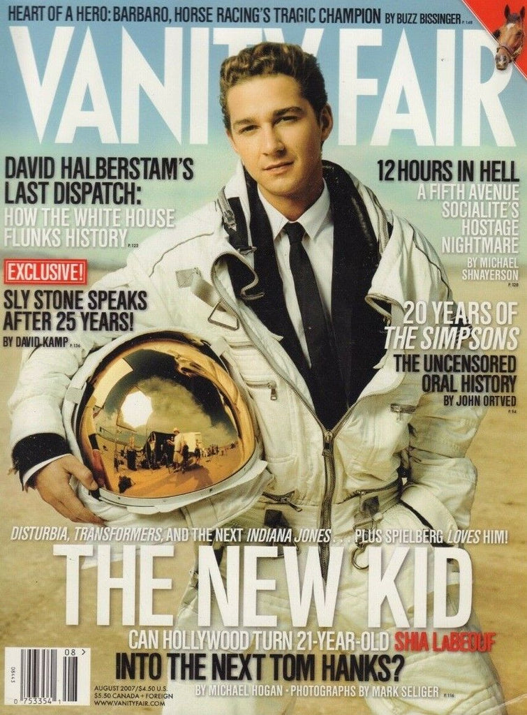 Vanity Fair August 2007 Shia LaBeouf David Halberstam John Ortved 012519DBE